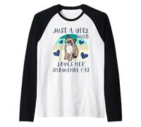 Cute Snowshoe Siamese Just A Girl Who Loves Her Snowshoe Cat Raglan Baseball Tee