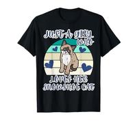 Cute Snowshoe Siamese Just A Girl Who Loves Her Snowshoe Cat T-Shirt