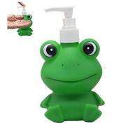 Cute Soap Dispenser, 300ml Refillable Kids Soap Dispenser with Pump, Fun Frog Shape Lotion Bottle for Shampoo, Shower Gel, Bathrooms, Kitchen Animal