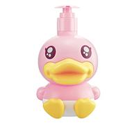 Cute Soap Dispenser for Kids Bathroom Kitchen Countertop Vanity Lotion Shampoo Shower Hand Sanitizer Animal Pink Duck Theme with Pump Bathroom Accessories