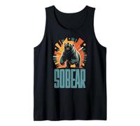 Cute SOBEAR Sober Bear Sobriety Recovery Vibes AA My Support Tank Top