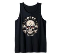 Cute Sober Est 2025 Since Sobriety Recovery Mom Since AA Tank Top