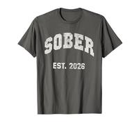 Cute Sober Est 2026 Huge Cocktail Drinking Matters Later T-Shirt