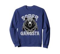 Cute SOBER GANGSTA Sobear Sobriety Matters AA Women Support Sweatshirt