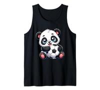 Cute Soccer Ball Chibi Kawaii Panda Bear Cartoon Kitten Tank Top