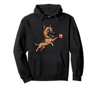 Cute Soccer Ball German Shepherd Dog Play Pullover Hoodie