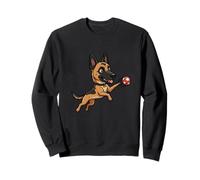 Cute Soccer Ball German Shepherd Dog Play Sweatshirt