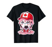 Cute Soccer Ball Melting Ice Cream Drip wear Canada Flag Hat Value Graphic T-Shirt