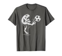 Cute Soccer Frog Play Game Goal Kids Mom T-Shirt