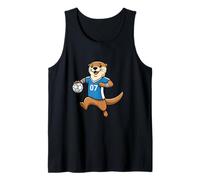 Cute Soccer Otter 07 Cartoon Football Player Mascot Tank Top