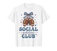 Cute Social Sideline Club Football Game Day T-Shirt