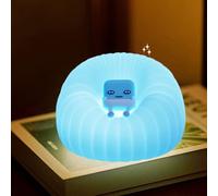 Cute Sofa Night Light for Kids - Dimmable Silicone Touch Lamp with Timer, Portable Squishy Night Light for Baby Nursery Rechargeable Sofa Lamps Lights for Kids Room Decor Gifts for Toddler (Blue)