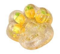 Cute Soft Cat Taba Stress Toy for Kids - 7 x 6.5 cm Squishy Cat Figurine, Sensory Fidget for Anxiety Relief, Portable Pocket Toy,Yellow