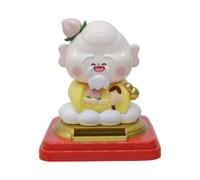 Cute Solar Fortune Cat - Cozy Solar Powered Cat | Dashboard Decorations | Small China Solar Display Boat | Solar Birthday Car Dashboard Ornaments |