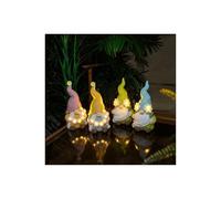 Cute Solar Garden Gnome Light Decoration, One Colour Selected At Random LED Waterproof Resin Statue Outdoor Decor Multi-Colour Garden Balcony Decoration