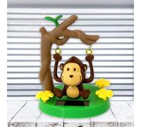Cute Solar Powered Dancing Monkey Toys - Solar Powered Car Dashboard Interior Decoration Desktop Ornaments Dancing Toy,Kawaii Solar Monkey Swinging Animated Bobble Dancer Toy,Solar Powered Toys