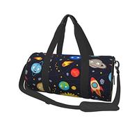 Cute Solar System Travel Duffel Bag Foldable Weekender Duffle Bag Women Men Overnight Sports Gym Bag