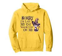 Cute SORRY I'M LATE My Cat Witch SITTING ON ME Spooky Mom Pullover Hoodie
