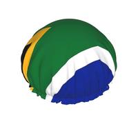 Cute South Africa Flag Shower Caps for Women Elastic and Reusable Bath Caps South African Protection Hair Bath Hat
