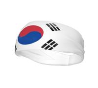 Cute South Korea Flag Running Headbands for Men Women Sports Sweatbands for Basketball Yoga Workout Stretchy Hairband