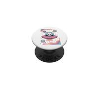 Cute Space Cats Flying UFO Rainbow Galaxy Adventure PopSockets Adhesive PopGrip