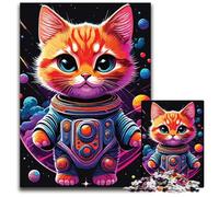 Cute Space Cats Puzzles 1000 Pieces for Adults Paper Puzzles Adult Game Gift Family Interactive Game Brain Challenge Gift 1000 PCS(38x26cm)