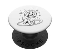Cute Space Dog Astronaut Puppy Cosmic Explorer PopSockets Adhesive PopGrip