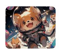 Cute Space Dog Plush Surface Mouse Pad, Thickened Anti-Slip Mat for Office & Gaming