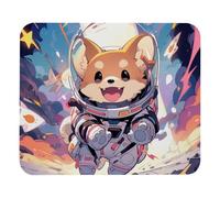 Cute Space Dog Plush Surface Mouse Pad, Thickened Anti-Slip Mat for Office & Gaming