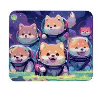 Cute Space Dog Plush Surface Mouse Pad, Thickened Anti-Slip Mat for Office & Gaming