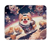 Cute Space Dog Plush Surface Mouse Pad, Thickened Anti-Slip Mat for Office & Gaming
