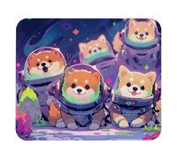 Cute Space Dog Plush Surface Mouse Pad, Thickened Anti-Slip Mat for Office & Gaming