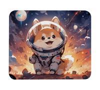 Cute Space Dog Plush Surface Mouse Pad, Thickened Anti-Slip Mat for Office & Gaming