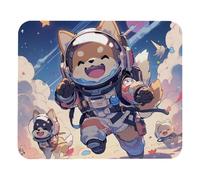 Cute Space Dog Plush Surface Mouse Pad, Thickened Anti-Slip Mat for Office & Gaming