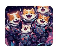 Cute Space Dog Plush Surface Mouse Pad, Thickened Anti-Slip Mat for Office & Gaming