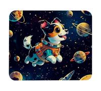 Cute Space Dog Plush Surface Mouse Pad, Thickened Anti-Slip Mat for Office & Gaming