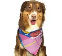 Cute Space Doodle Dog Bandanas Adjustable Kerchief Triangle Bibs Scarf Washable Soft Pet Bandanas for Medium Large Puppy Cats Pet Costume Accessories Decoration