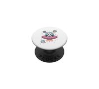Cute Space Explorer Cats in Colorful Cosmic Journey PopSockets Adhesive PopGrip