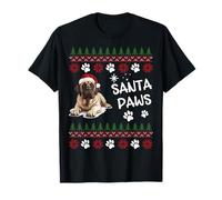 Cute Spanish Mastiff Dog Ugly Christmas Santa Paws T-Shirt