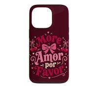 Cute Spanish Romance Humor Bow Cherry Phrase Case for iPhone 13 Pro