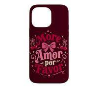 Cute Spanish Romance Humor Bow Cherry Phrase Case for iPhone 14 Pro Max