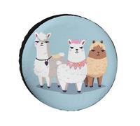 Cute Spare Tire Cover for Alpacas, 32 Inch Oxford Wheel Protector Travel Accessories, Waterproof Dustproof Tire Covers for RV Jeep SUV Camper