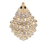 Cute Sparkle Rhinestone Hedgehog Porcupine Shape Animal Brooch Pin Gold