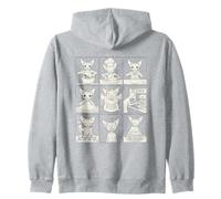 Cute Sphynx Cat Baking Pastry Chef Zip Hoodie
