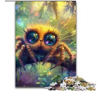 Cute Spider 1000 Piece Jigsaw Puzzles for Teenagers, Staycation Kill Time Every Piece Is Unique - Challenging Family Fun Game 26x38cm
