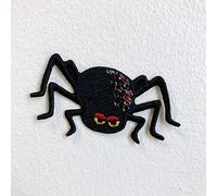 Cute Spider Black with Red Eyes Iron Sew on Embroidered Patch