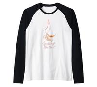 Cute Spilling The Tea Teacup Floral Design Raglan Baseball Tee