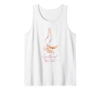 Cute Spilling The Tea Teacup Floral Design Tank Top