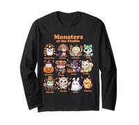 Cute Spooky Animals Fluffle in Funny Halloween Costumes Long Sleeve T-Shirt