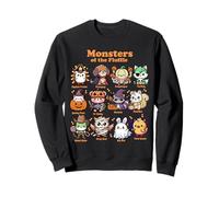 Cute Spooky Animals Fluffle in Funny Halloween Costumes Sweatshirt
